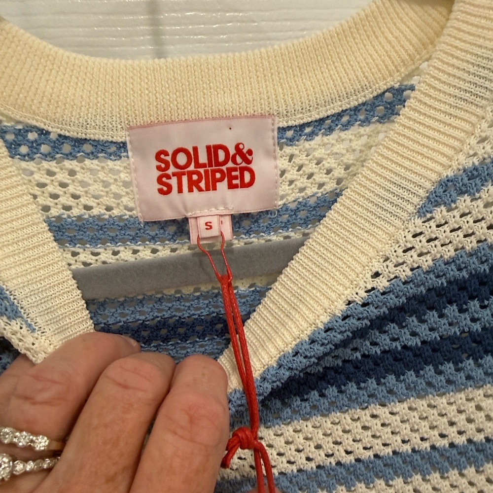 Solid & Striped Tobi pullover crocheted pullover … - image 4